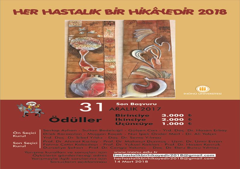Duyuru / Hikâye Yarışması (İnönü Üniversitesi Her Hastalık Bir Hikayedir 2018)